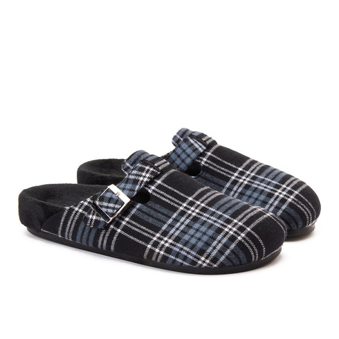 Snuggs Clogs Black x Indigo Checkered